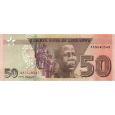 (602) ** PN105a Zimbabwe 50 Dollars Year 2021